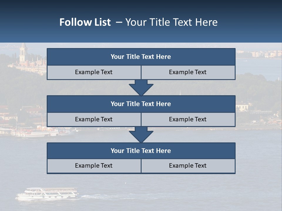 A Large Body Of Water With A Boat In It PowerPoint Template