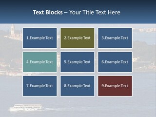 A Large Body Of Water With A Boat In It PowerPoint Template