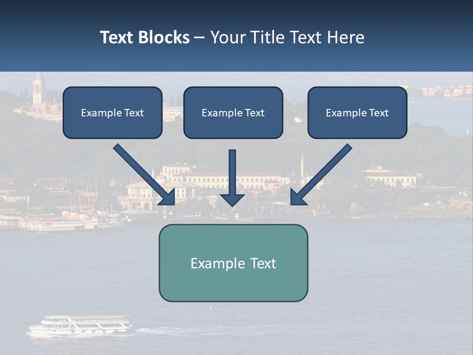 A Large Body Of Water With A Boat In It PowerPoint Template