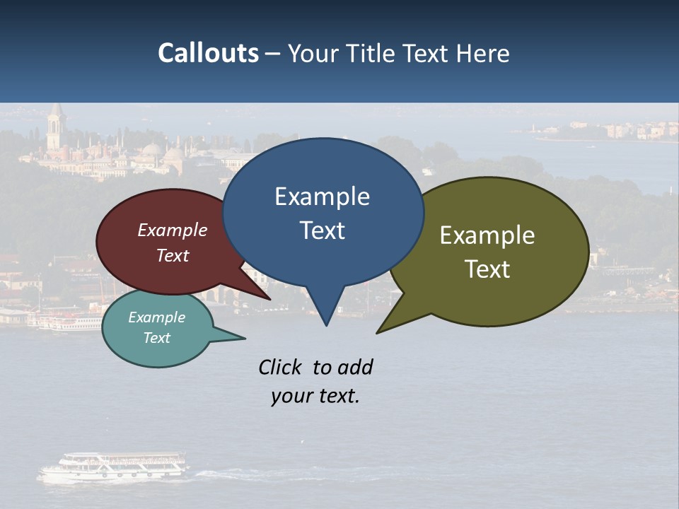 A Large Body Of Water With A Boat In It PowerPoint Template