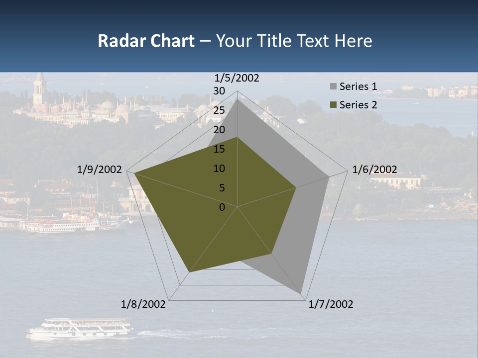A Large Body Of Water With A Boat In It PowerPoint Template