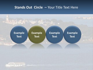 A Large Body Of Water With A Boat In It PowerPoint Template