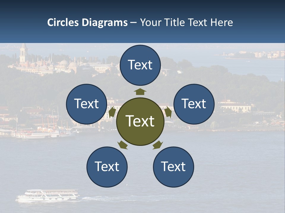 A Large Body Of Water With A Boat In It PowerPoint Template