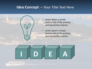 A Large Body Of Water With A Boat In It PowerPoint Template