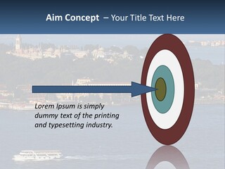 A Large Body Of Water With A Boat In It PowerPoint Template