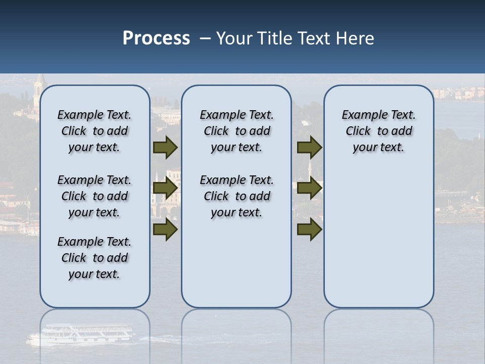 A Large Body Of Water With A Boat In It PowerPoint Template