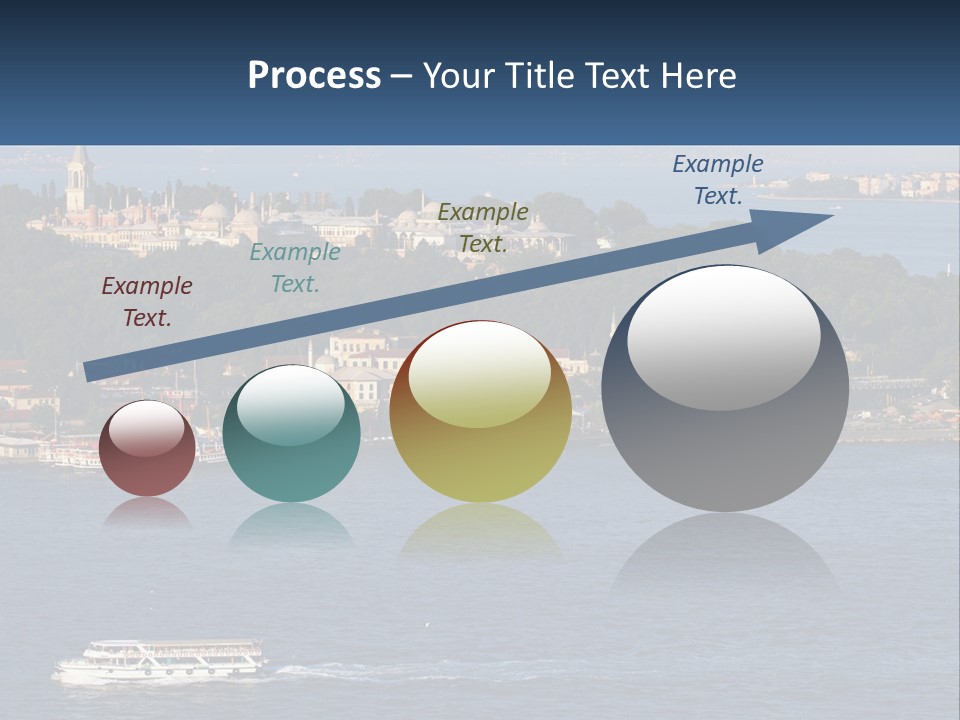 A Large Body Of Water With A Boat In It PowerPoint Template