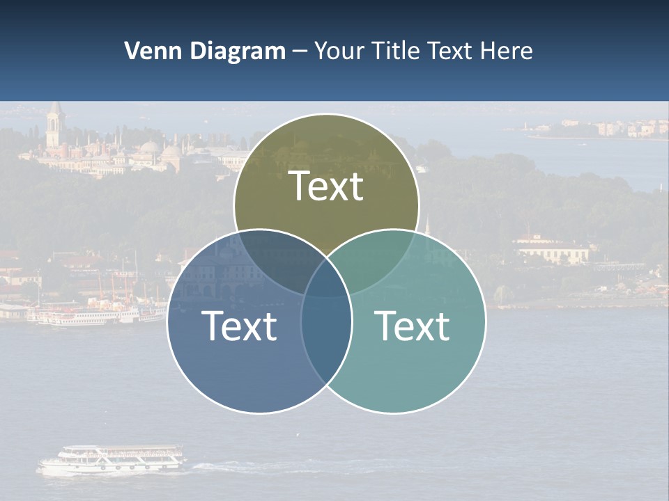 A Large Body Of Water With A Boat In It PowerPoint Template