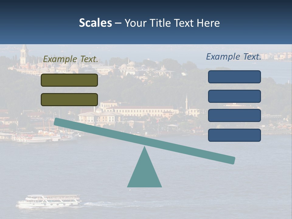 A Large Body Of Water With A Boat In It PowerPoint Template