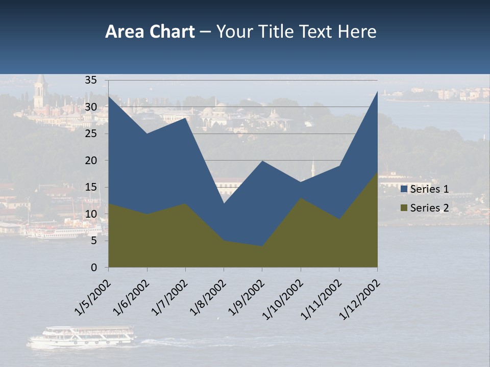 A Large Body Of Water With A Boat In It PowerPoint Template