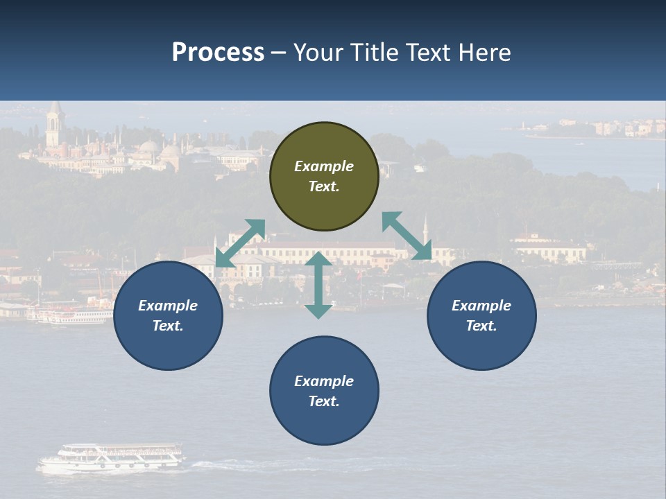 A Large Body Of Water With A Boat In It PowerPoint Template