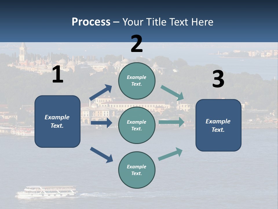 A Large Body Of Water With A Boat In It PowerPoint Template