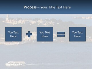 A Large Body Of Water With A Boat In It PowerPoint Template