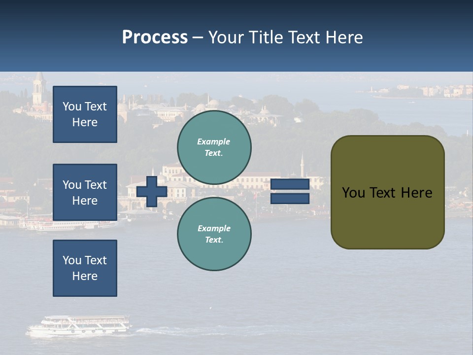 A Large Body Of Water With A Boat In It PowerPoint Template