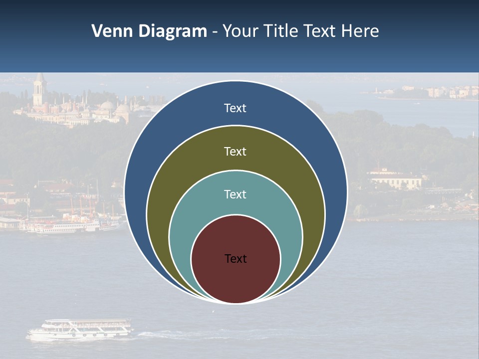 A Large Body Of Water With A Boat In It PowerPoint Template