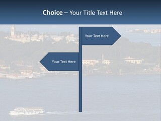 A Large Body Of Water With A Boat In It PowerPoint Template
