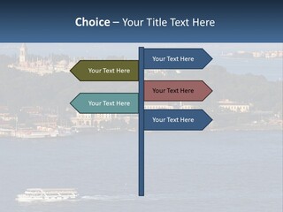 A Large Body Of Water With A Boat In It PowerPoint Template