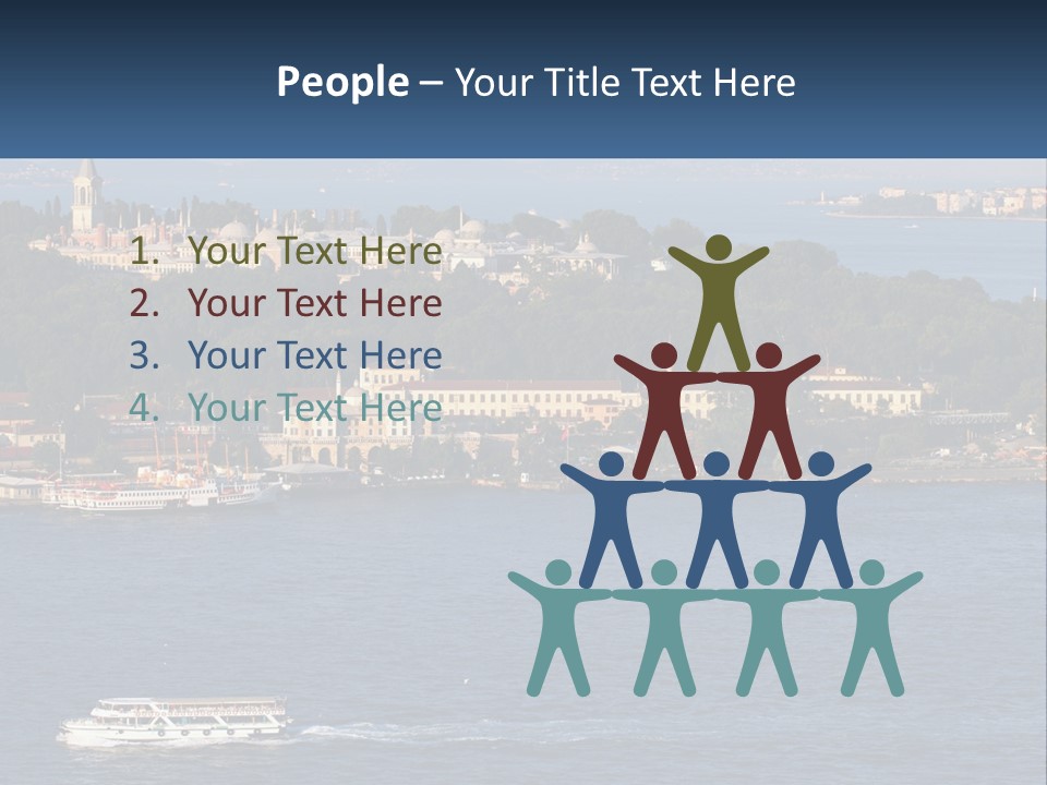 A Large Body Of Water With A Boat In It PowerPoint Template