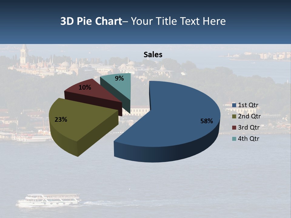 A Large Body Of Water With A Boat In It PowerPoint Template