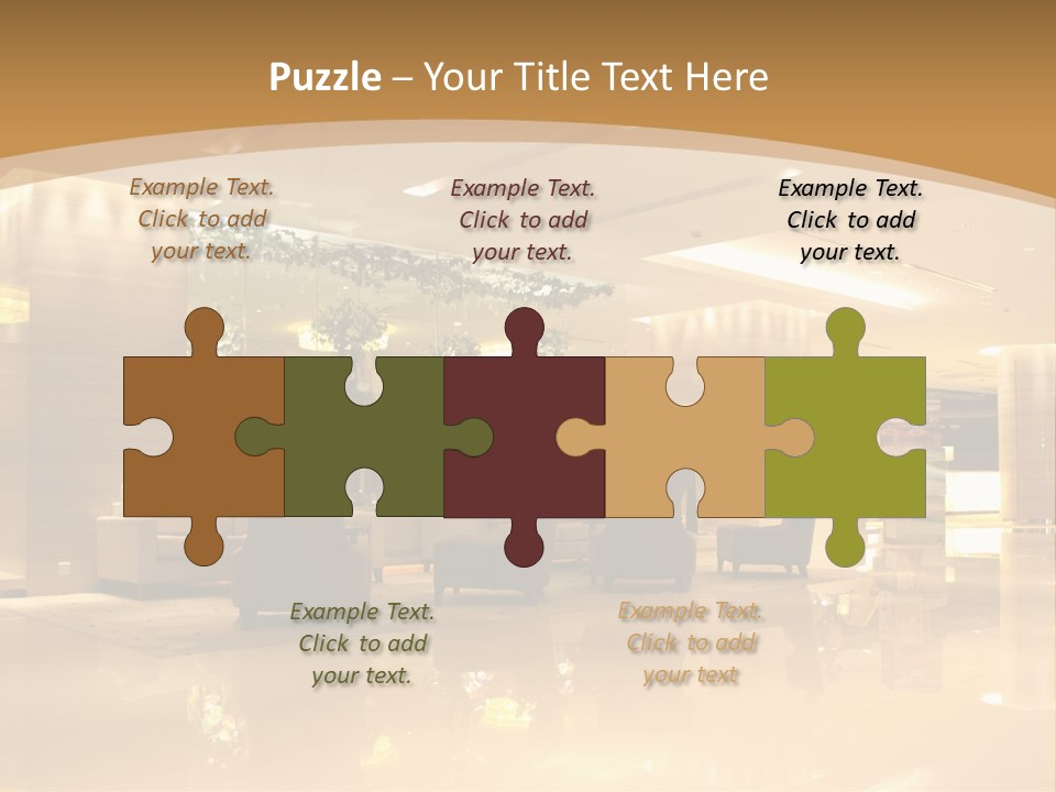 A Large Room With A Lot Of Chairs And Couches PowerPoint Template