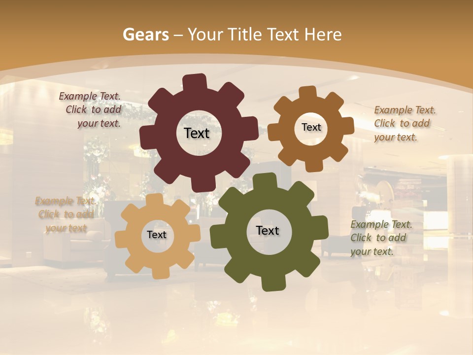 A Large Room With A Lot Of Chairs And Couches PowerPoint Template