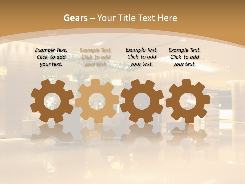 A Large Room With A Lot Of Chairs And Couches PowerPoint Template