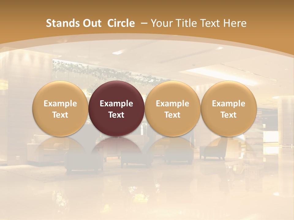 A Large Room With A Lot Of Chairs And Couches PowerPoint Template