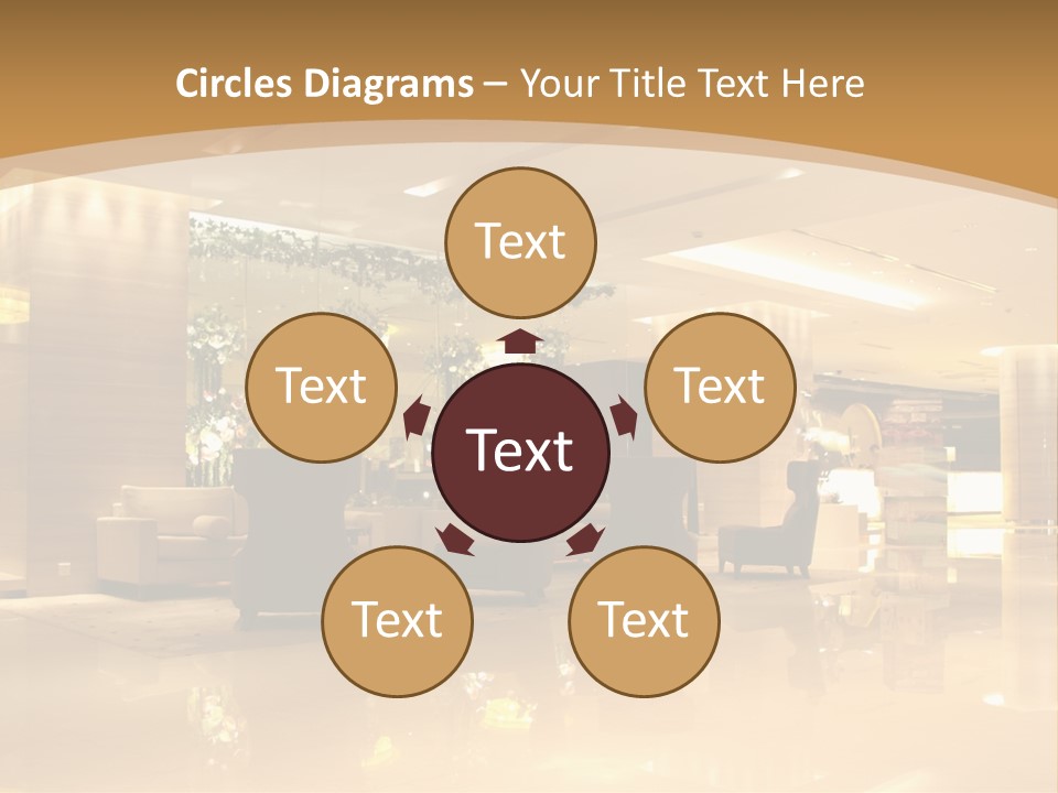 A Large Room With A Lot Of Chairs And Couches PowerPoint Template