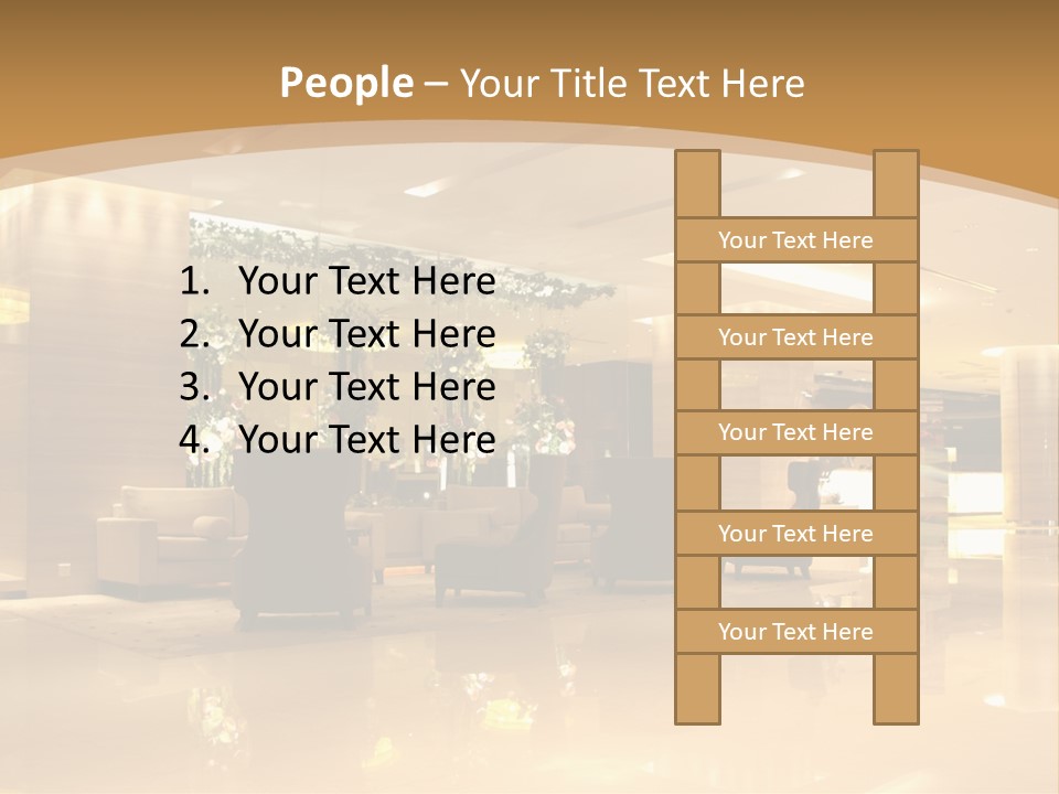 A Large Room With A Lot Of Chairs And Couches PowerPoint Template