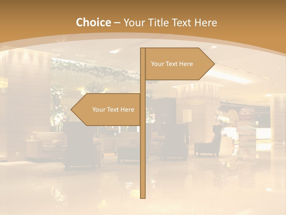 A Large Room With A Lot Of Chairs And Couches PowerPoint Template