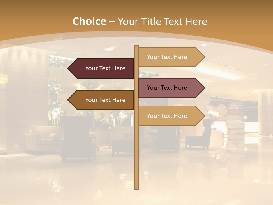 A Large Room With A Lot Of Chairs And Couches PowerPoint Template