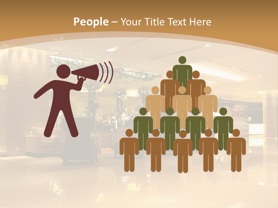 A Large Room With A Lot Of Chairs And Couches PowerPoint Template