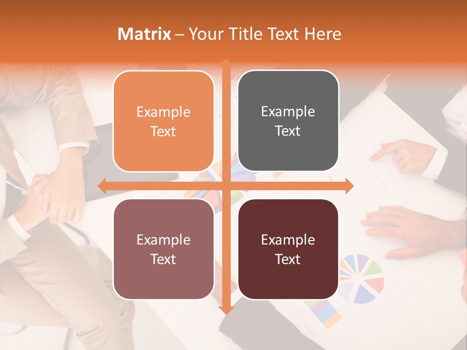A Group Of Business People Sitting Around A Table PowerPoint Template