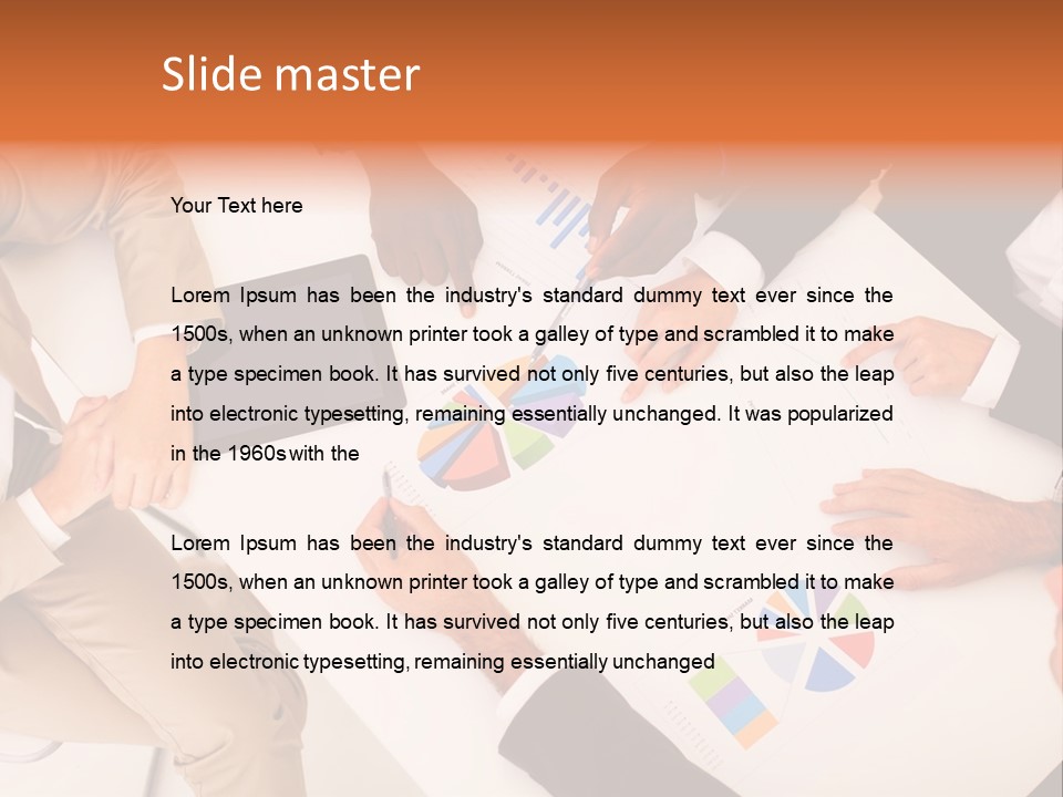 A Group Of Business People Sitting Around A Table PowerPoint Template