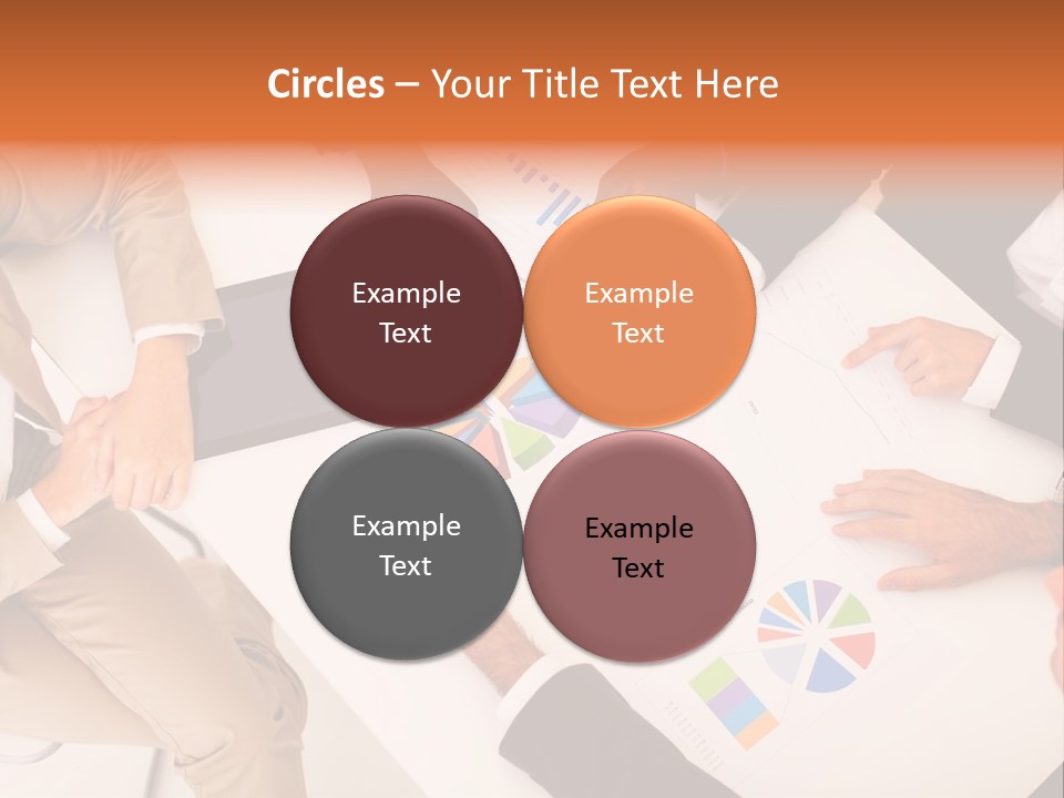 A Group Of Business People Sitting Around A Table PowerPoint Template