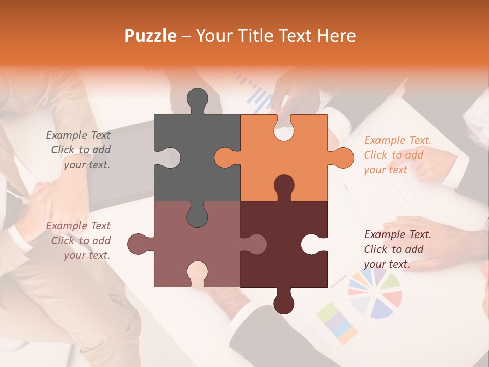 A Group Of Business People Sitting Around A Table PowerPoint Template