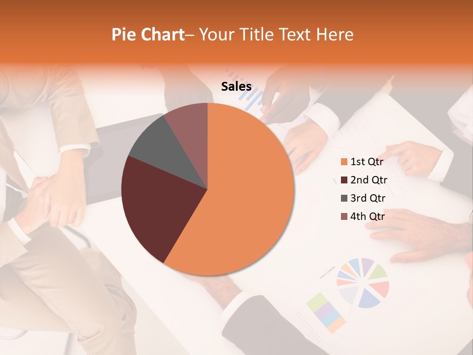 A Group Of Business People Sitting Around A Table PowerPoint Template