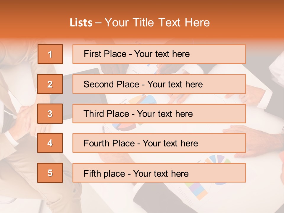 A Group Of Business People Sitting Around A Table PowerPoint Template