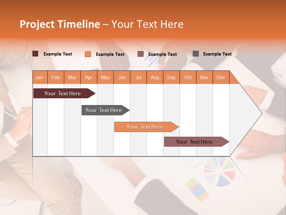 A Group Of Business People Sitting Around A Table PowerPoint Template