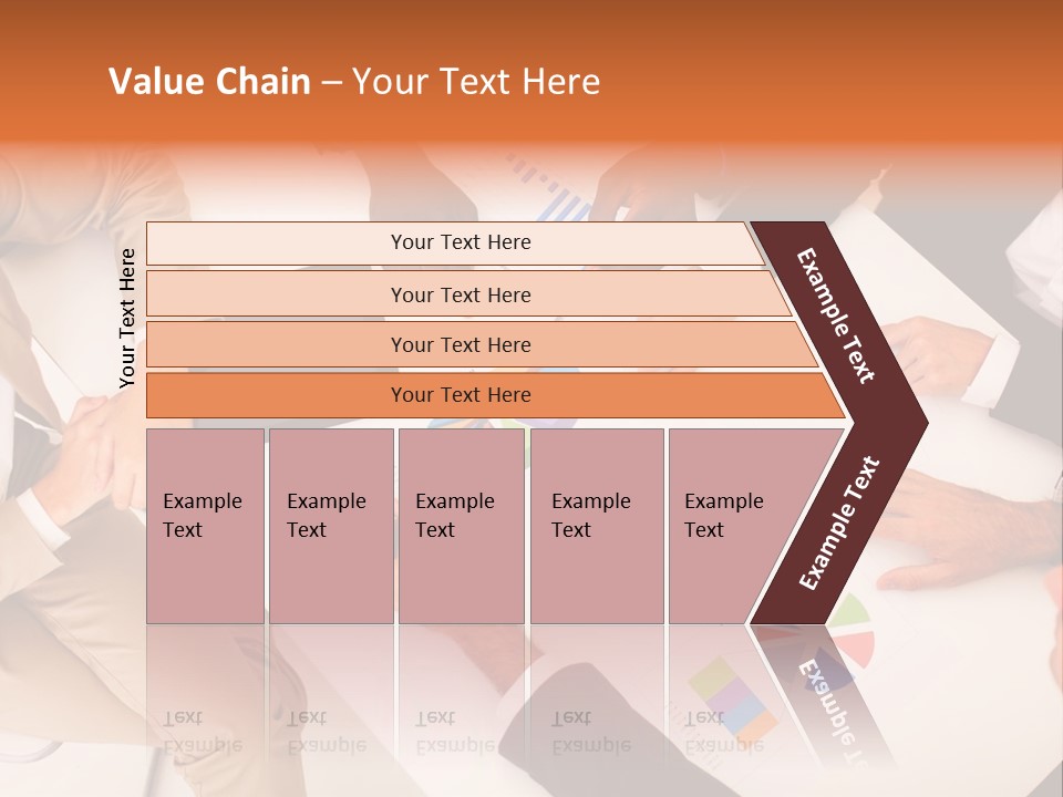 A Group Of Business People Sitting Around A Table PowerPoint Template