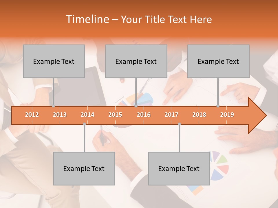 A Group Of Business People Sitting Around A Table PowerPoint Template