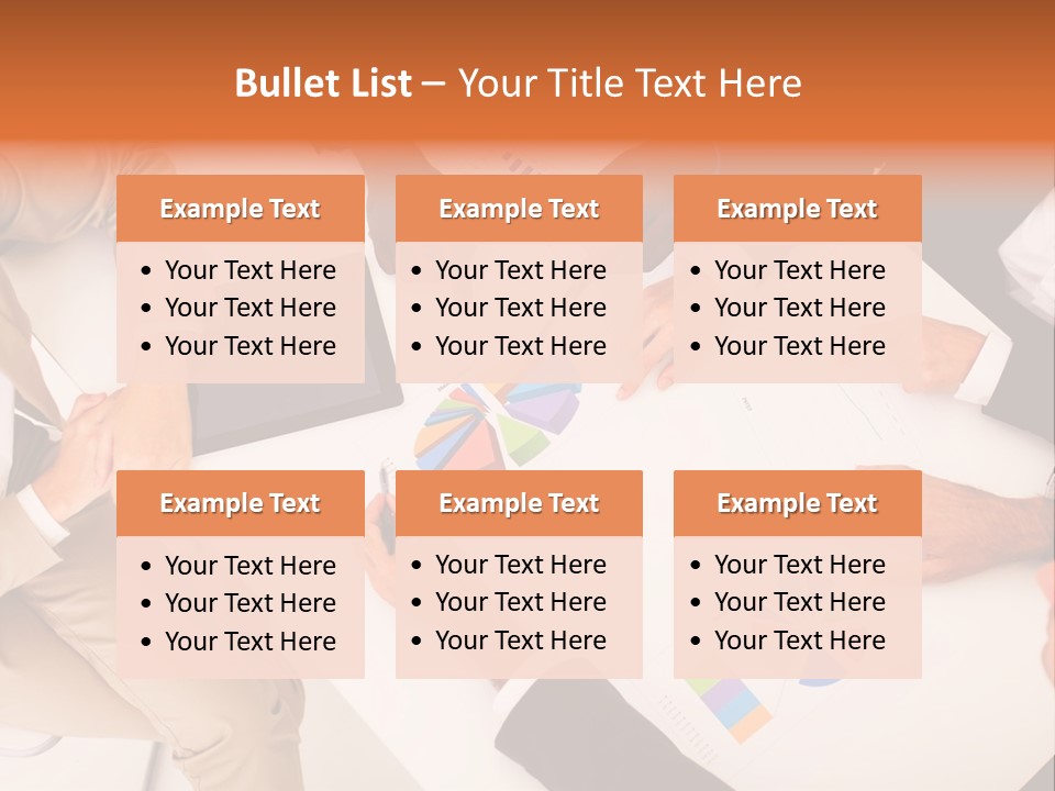 A Group Of Business People Sitting Around A Table PowerPoint Template
