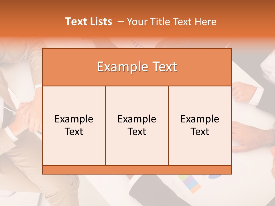 A Group Of Business People Sitting Around A Table PowerPoint Template