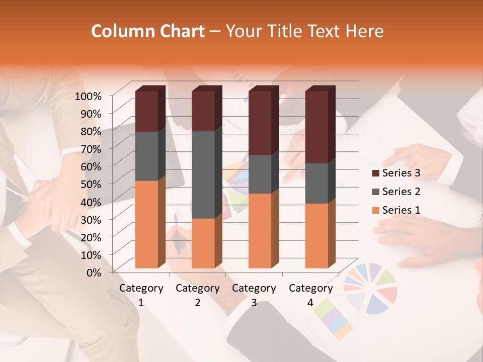 A Group Of Business People Sitting Around A Table PowerPoint Template