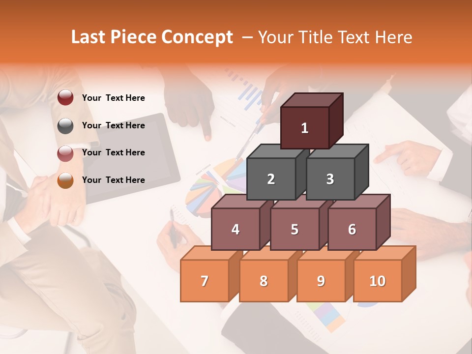 A Group Of Business People Sitting Around A Table PowerPoint Template