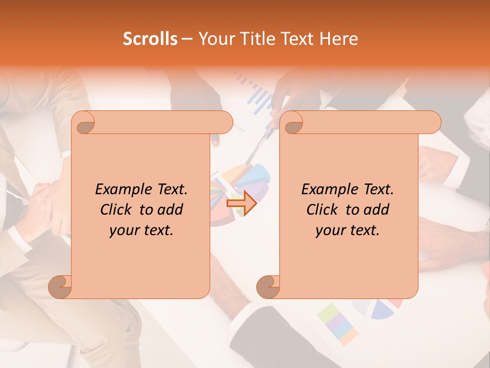 A Group Of Business People Sitting Around A Table PowerPoint Template