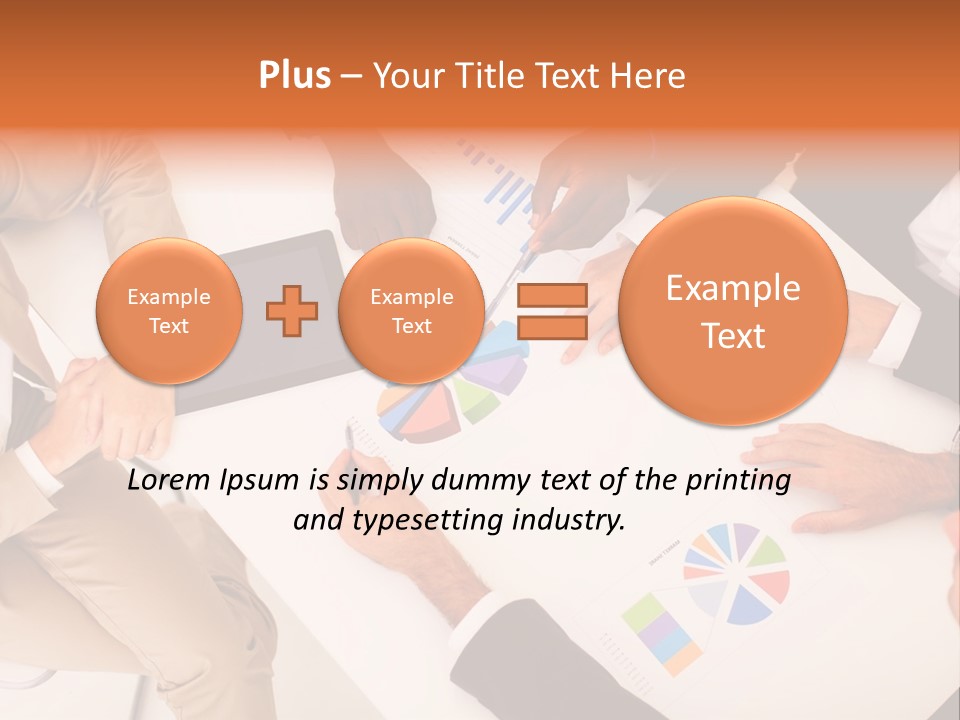 A Group Of Business People Sitting Around A Table PowerPoint Template