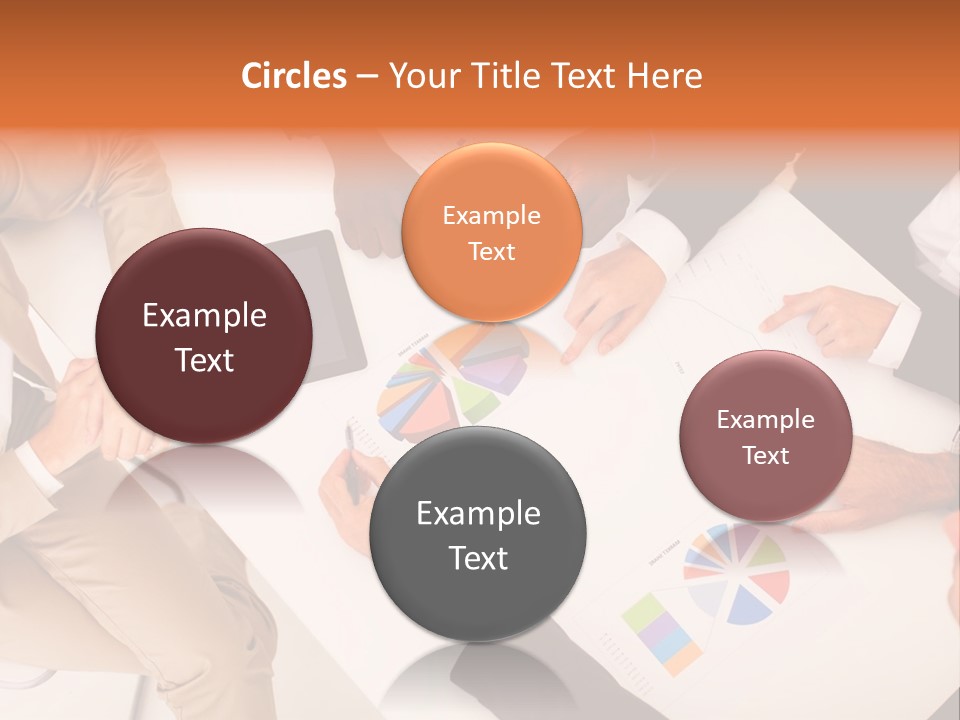 A Group Of Business People Sitting Around A Table PowerPoint Template