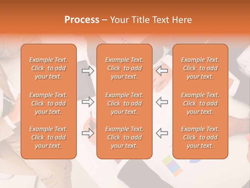 A Group Of Business People Sitting Around A Table PowerPoint Template