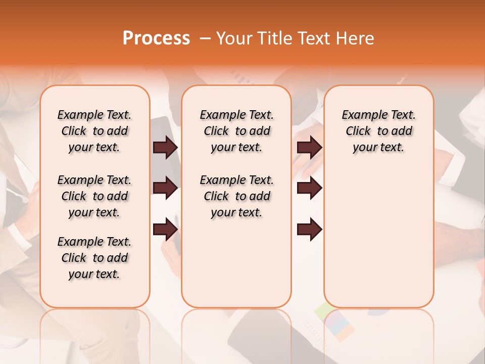 A Group Of Business People Sitting Around A Table PowerPoint Template